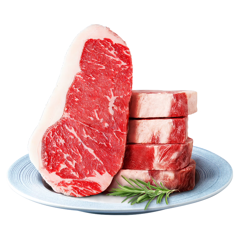 plus会员:fresh·four seasons 淳鲜四季 安格斯m3西冷牛排 1kg/5片*2