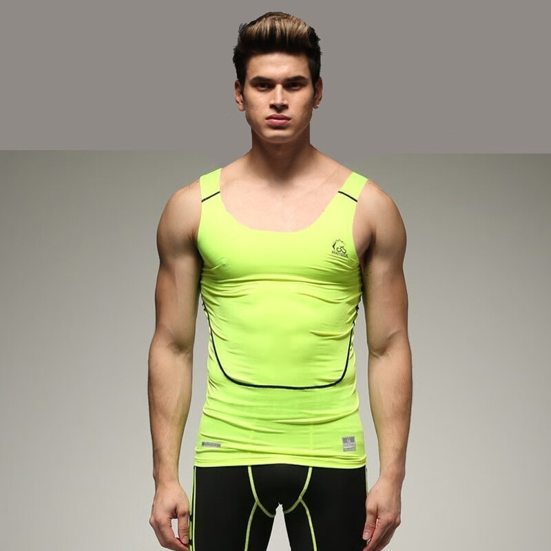 虎迹【拍2件优惠】健身服运动紧身衣t恤短袖压缩衣速干圆领上衣 黑彩兰(下装) 2XL