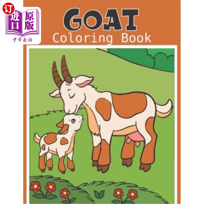 海外直订goat coloring book 山羊彩色书