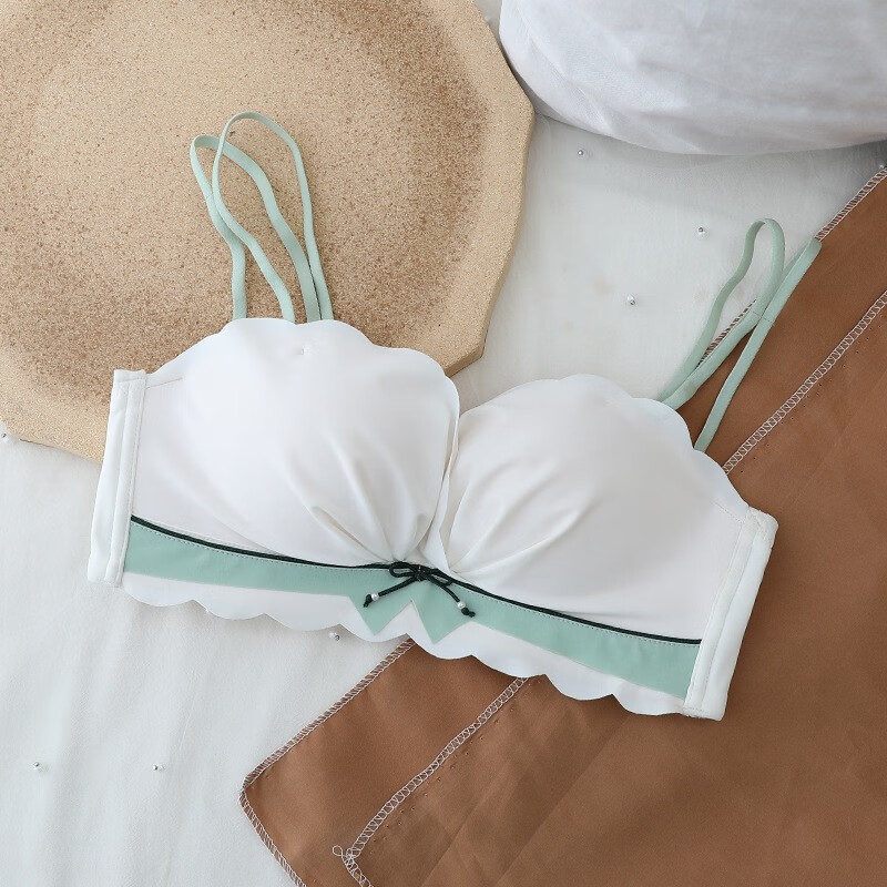 sinihuaji无肩带内衣小胸平胸专用聚拢无钢圈少女生隐形防滑无痕文胸