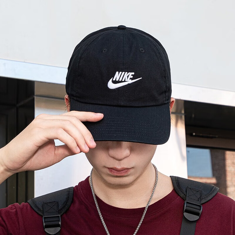 运动帽户外跑步旅游遮阳帽休闲棒球帽弯檐 913011-010/可调式背面扣带