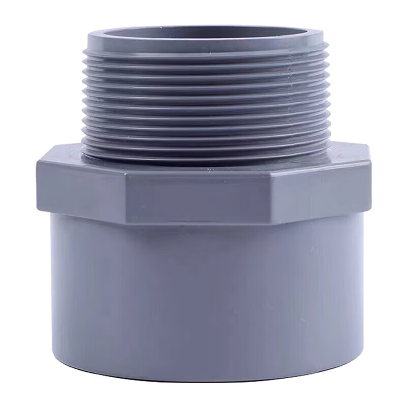 钢之麒工品 upvc外丝直接 外丝直接国标pvc管件 dn50(63mm)