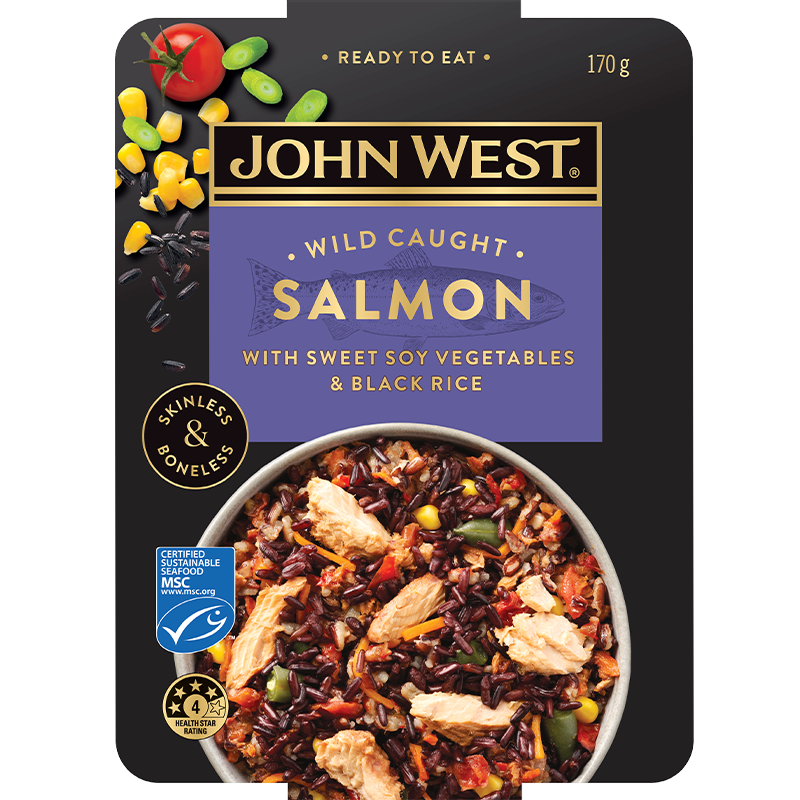 JOHN  WEST西部約翰進(jìn)口三文魚輕食健康餐沙拉代餐即食吞拿魚非罐頭170g/盒  三文魚混4盒:番茄2+黑米2