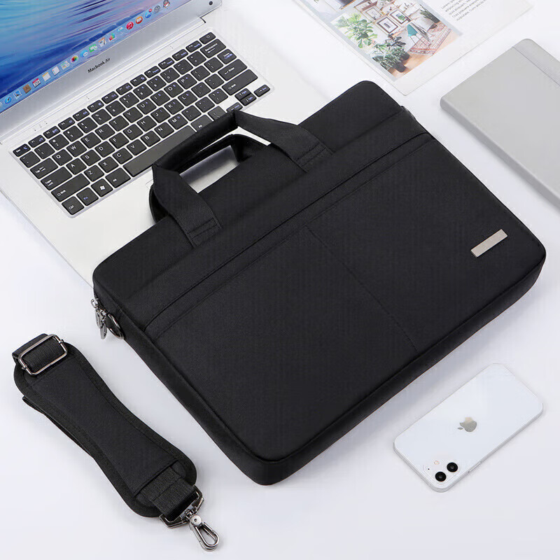 贴途14/16英寸索尼VAIO SX12 SX14-R笔记本F16 F14电脑包SE14轻薄S13.3手提包防震公文商务防水单肩包 普通款-黑色 14英寸索尼VAIO F14