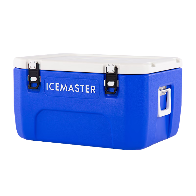 冰大師（ICEMASTER）保溫箱冷鏈運輸箱商用擺攤冷藏大容量海釣箱工地盒飯保熱泡沫餐箱 65L藍色【六面加厚PU+配冰袋】