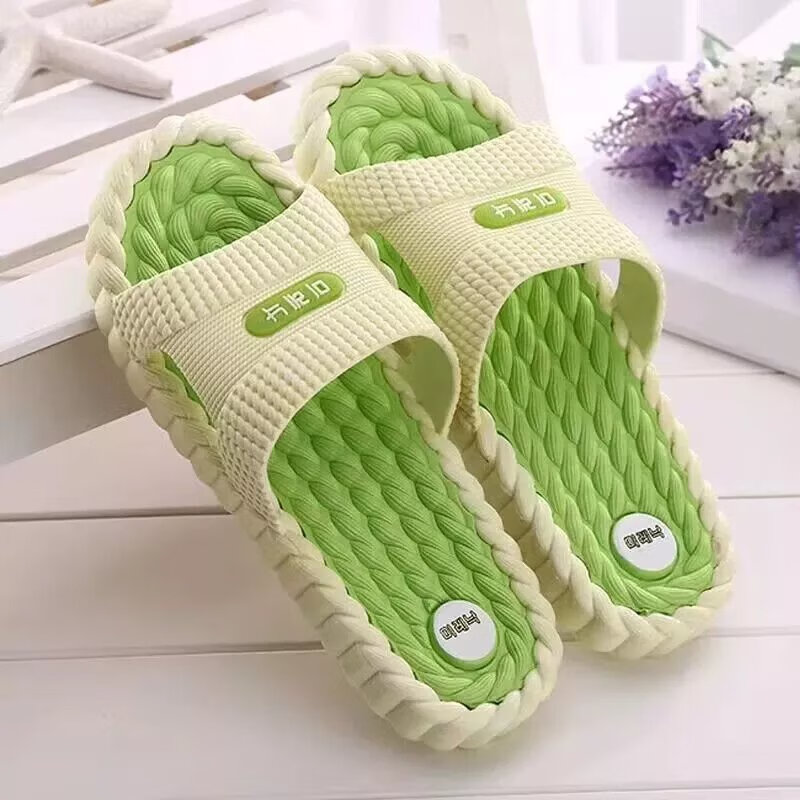 【精选】男士拖鞋夏季外穿防滑四季室内居家踩屎感浴室洗澡凉 8859【黑橙】男款 36【适合35的脚】