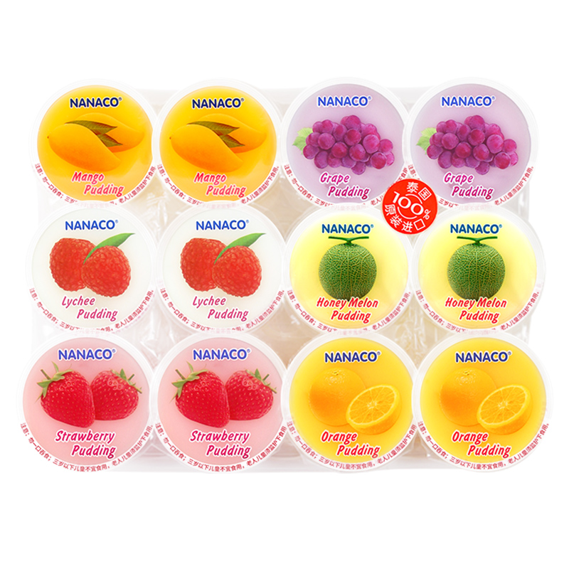nanaco泰国进口果冻 草莓芒果荔枝口味组合 儿童大杯果汁果冻 休闲