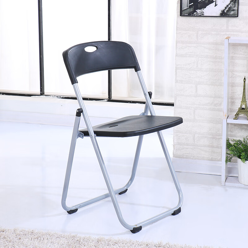 游复吟塑料折叠椅折叠靠椅时尚简约折叠子白色展会活动用子会议宴会家