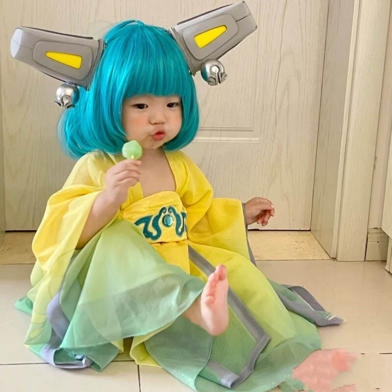 神兽王国蔡文姬cos服全套王者荣耀儿童原皮天籁弦音cosplay演出卡通二