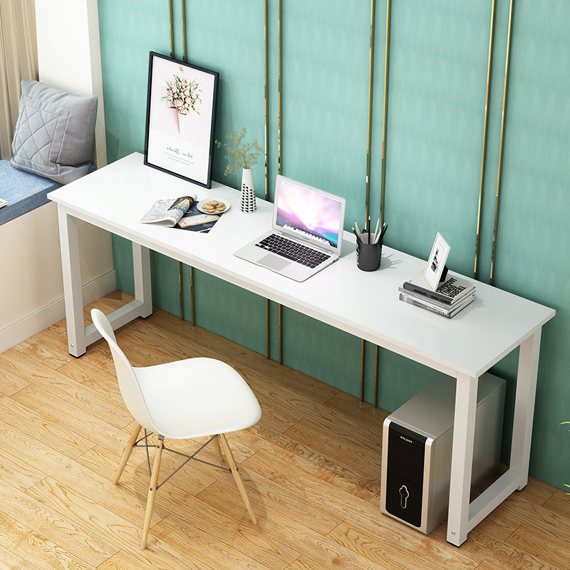 米囹 長(zhǎng)條桌窄桌小型桌長(zhǎng)條工作臺(tái)書桌臥室簡(jiǎn)易學(xué)生長(zhǎng)方形靠墻窄桌子 長(zhǎng)180cm寬50cm高75cm