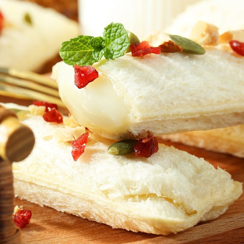 味滋源 夹心冰皮蛋糕  网红冰皮蛋糕冰皮面包 早餐零食 乳酸菌小口袋面包 300g 2件