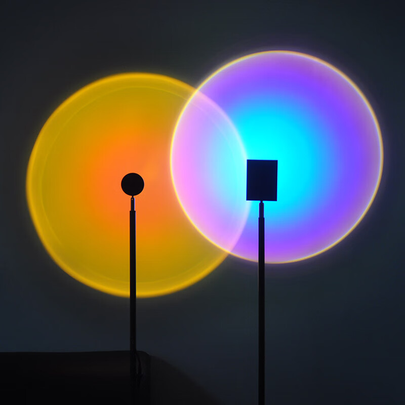 苏曲阔日不落灯投影夕阳网红落日地灯客厅卧室创意ins少女装饰氛围灯