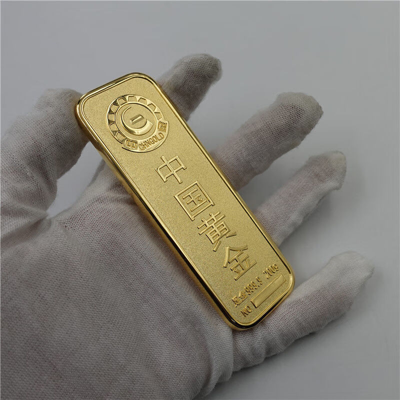 仿真金条金砖 银行铜镀金色样品金条 金店中国黄金投资金条道具摆件