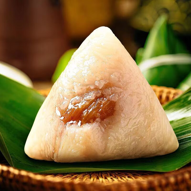 储山端午节大粽子甜粽蜜枣粽素粽北方口味版真空低温 140g*12只