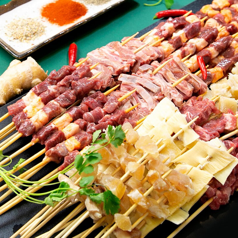 游牧御品 烧烤食材 烤串组合套餐5-12人内蒙古烤肉羊肉串牛肉串鸡翅中