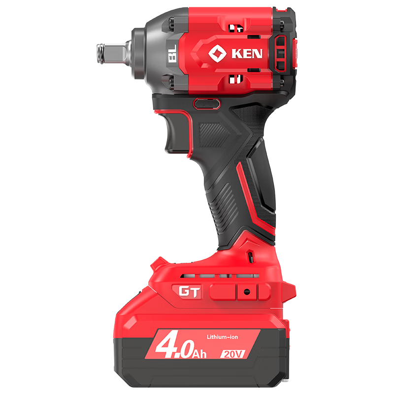 銳奇（KEN）無刷鋰電沖擊扳手7520 500N大扭矩多功能架子工汽修電動風(fēng)炮20V 20V鋰電扳7520裸機