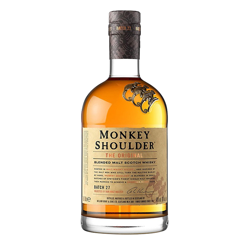 Monkey Shoulder 三只猴子 进口洋酒 调配麦芽苏格兰威士忌 三只猴子700ml