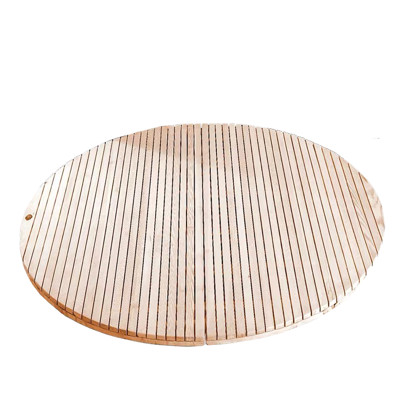 松神 圆床垫床板 折叠拼装实木硬板床板2米2.2米直径定制双人圆形硬床板圆木板床垫 原木色 直径2米