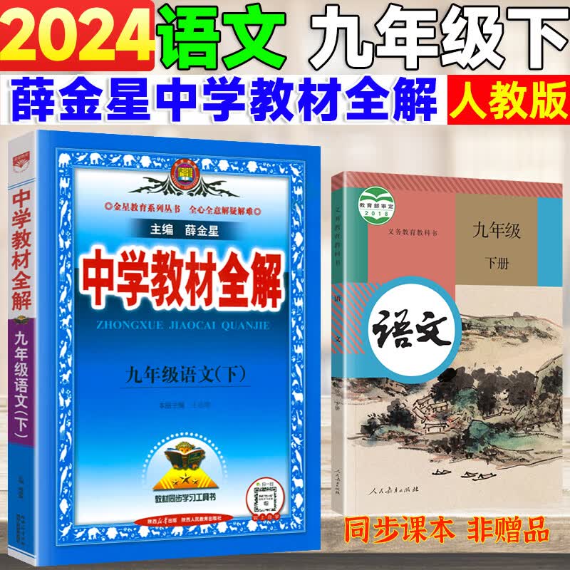 2024中学教材全解九年级下册语文人教版RJ薛金星中学教材全解初三9年级下册语文书课本九下教材全解资料辅导书籍初三使用感如何?