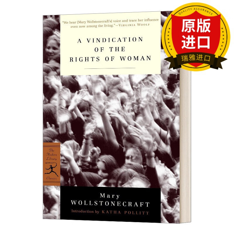 英文原版 女权辩护 关于政治和道德问题的批评 a vindication of the