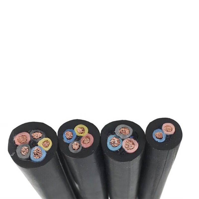 敏达(minda) YZ4*6平方 电线电缆 国标中型橡套线 四芯多股软橡套线缆 黑色100米/盘