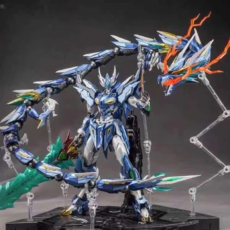 万代吕布手办三国魔动核MG高达赵云关羽吕布敖丙白起曹仁干将机甲盲盒许愿-敖丙必出模型保底高18厘米