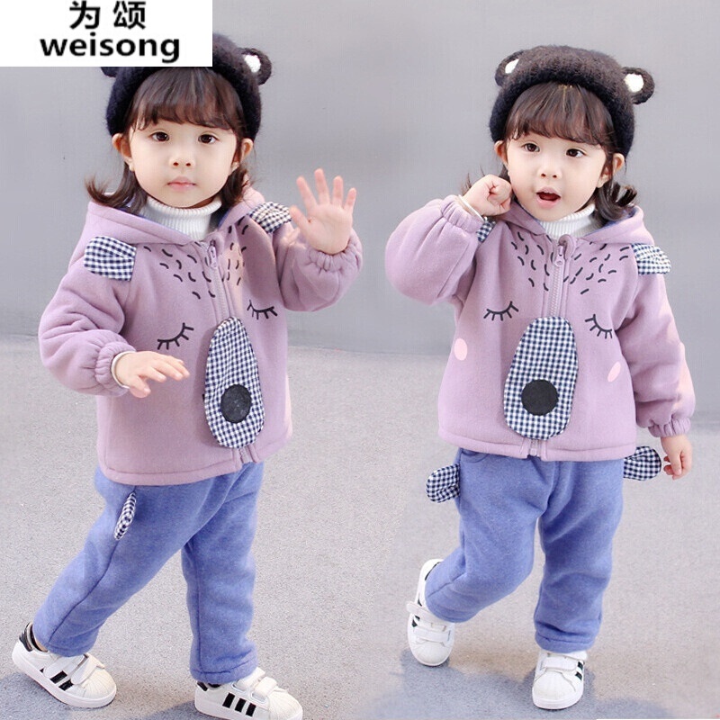 一到二岁女孩三岁萌娃衣服女宝宝0-1岁至2到3岁4秋冬装6小女孩加绒