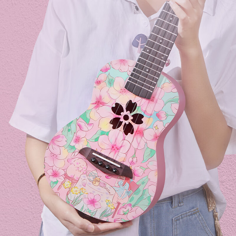 前谷(cega)尤克里里儿童23英寸ukulele初学者卡通印花乌克丽丽小吉他