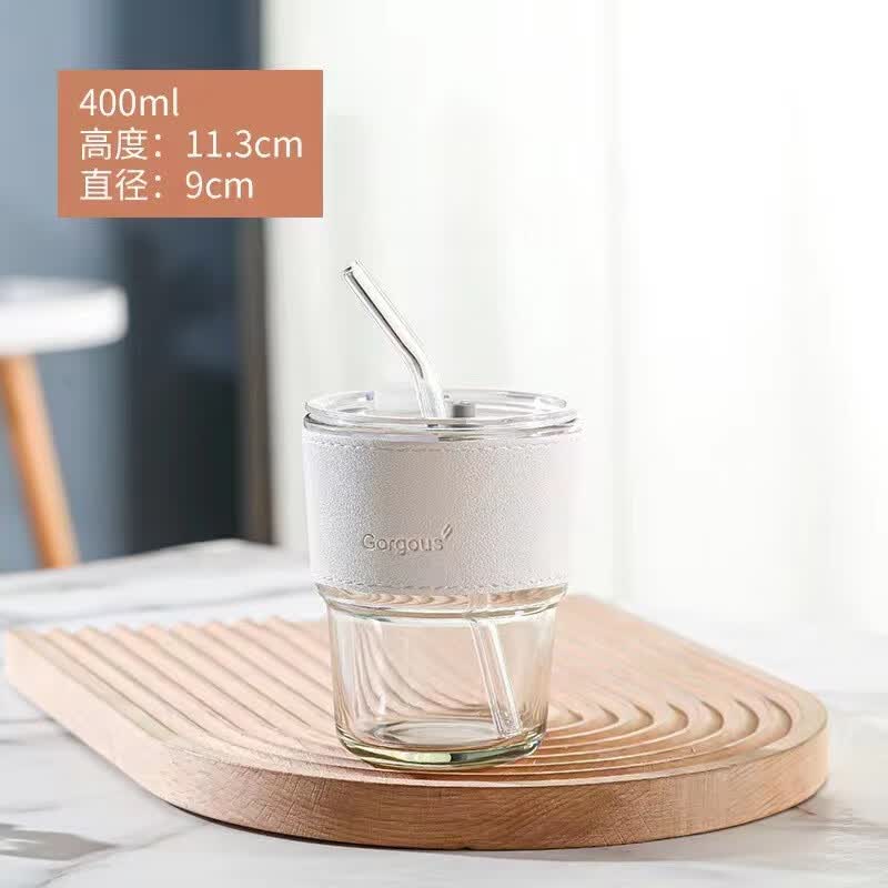 欢妍玻璃杯 竹节杯吸管玻璃杯便携极光水杯咖啡杯耐热玻璃水杯 白色高性价比高么？