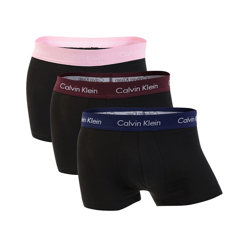 calvin klein凯文克莱ck内裤 ck男士舒适透气弹性平角内裤三条装 混色