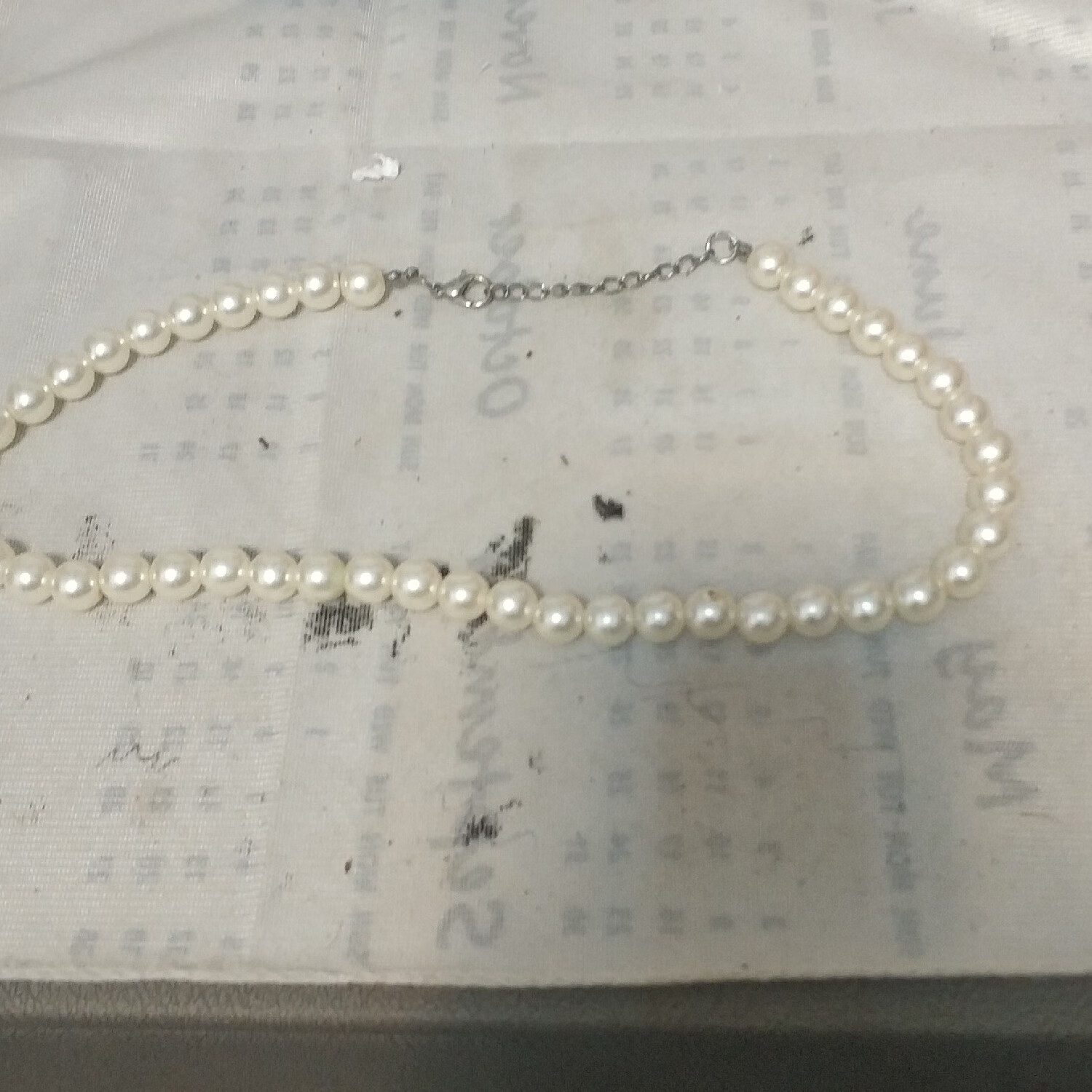 珍珠链子一个,安图发货,50厘米左右,八成新,包老保真古玩收藏