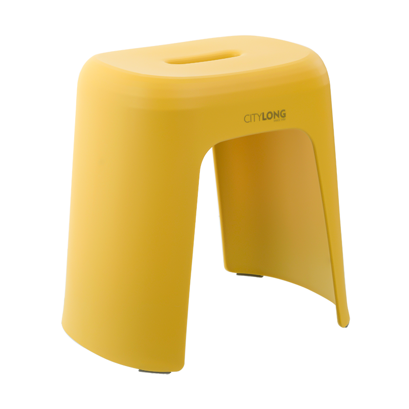 禧天龙家用加厚塑料凳子新色高凳板凳成人客厅朔料方胶凳子 禧艺高凳-冰河灰 4个装