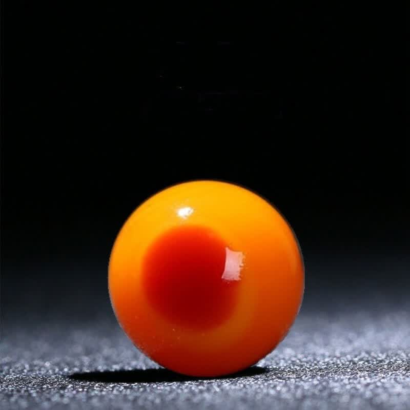 一北 精品树脂蜜蜡鸟头单珠散珠 鹤顶红文玩配珠 多宝手串配珠圆珠