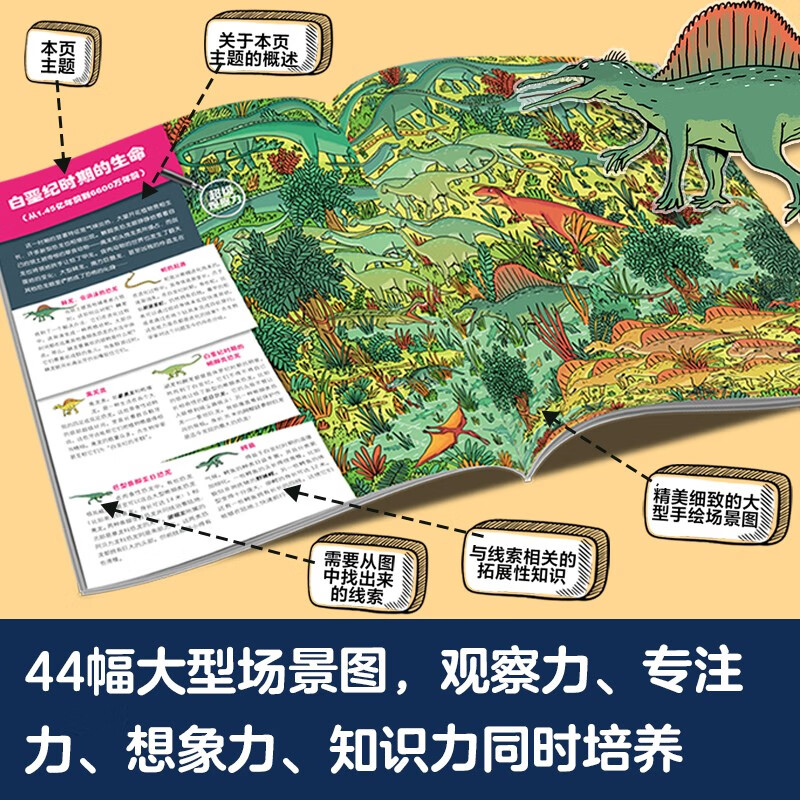 超级观察力科普游戏书（全4册）儿童少儿小学生 观察力注意力专注力训练书 3-8岁小学生课外阅读书籍