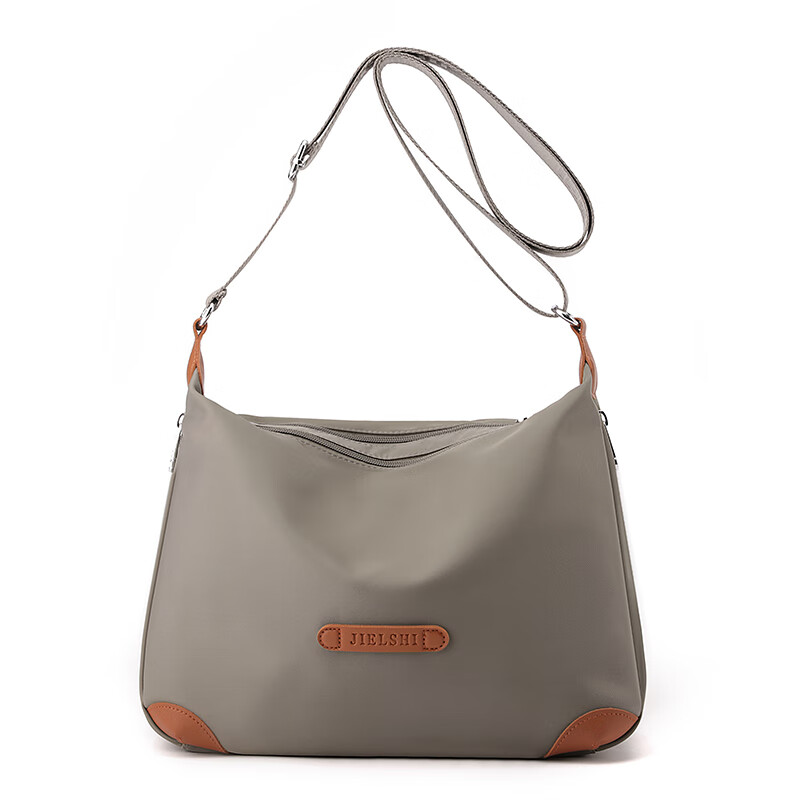 蜜吖牛津布单肩斜挎包女包2025包包新款尼龙轻便时尚旅行背包百搭大包 奶咖色