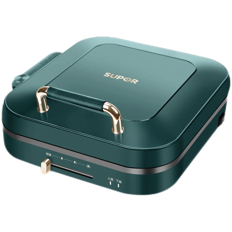 苏泊尔(supor)方形电饼铛家用电饼档烙饼煎饼锅 下盘可拆洗 25mm加深
