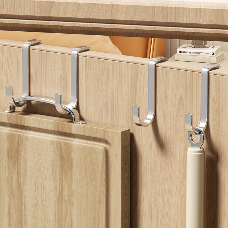 不锈钢挂钩双s型重物免打孔强力承 【4个装】不锈钢S挂钩一挂即用