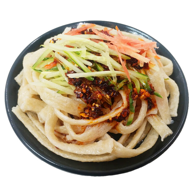 陕西干牛筋面 1250g 正宗纯手工辣条凉拌面皮凉皮牛筋面速食面条 1250