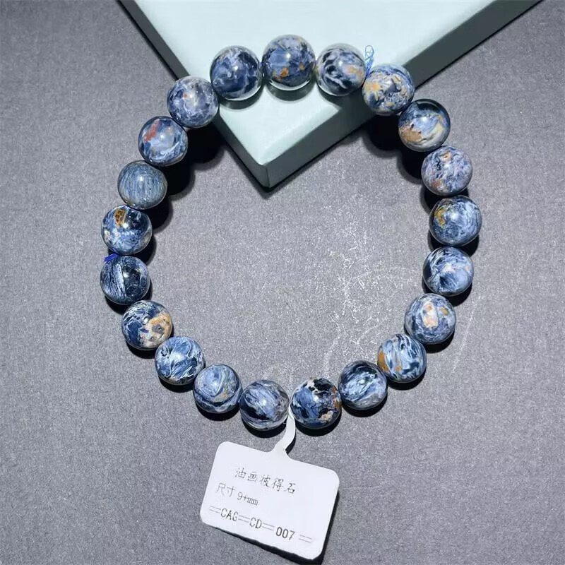 伊甸之星海纹石手串水晶凤凰松石蓝彼得石手链缅黄彩色绿松南红孔雀石