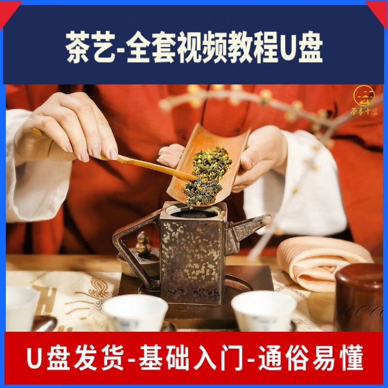 u盘茶艺茶道视频教程茶艺师高清教学零基础入门教材便携优盘mp4 红色