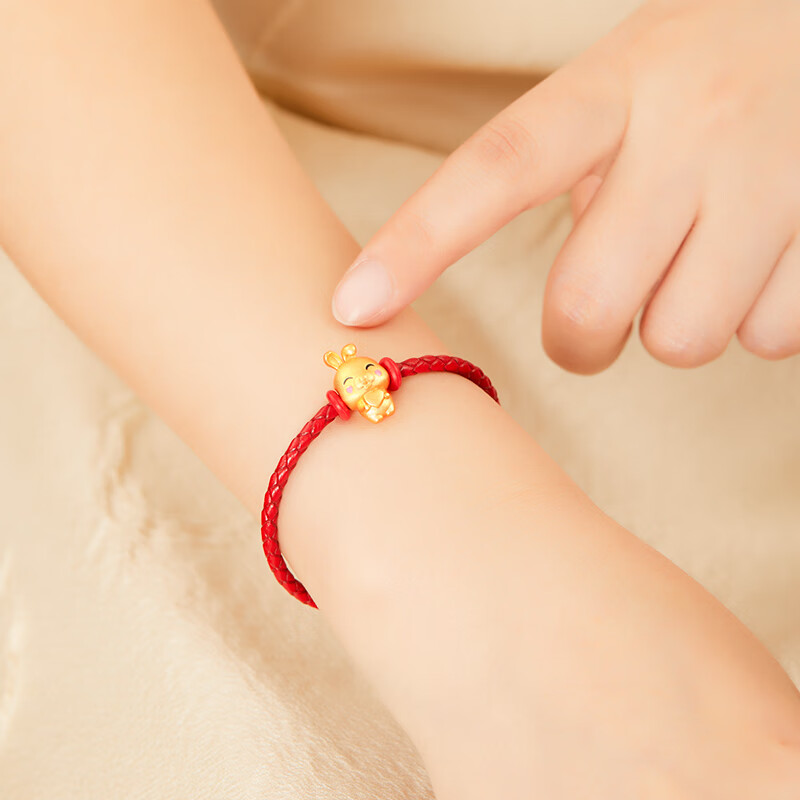 景幸福马年十二生肖马本命年红绳手链转运珠国潮编织红手绳女友生日礼物 生肖鸡
