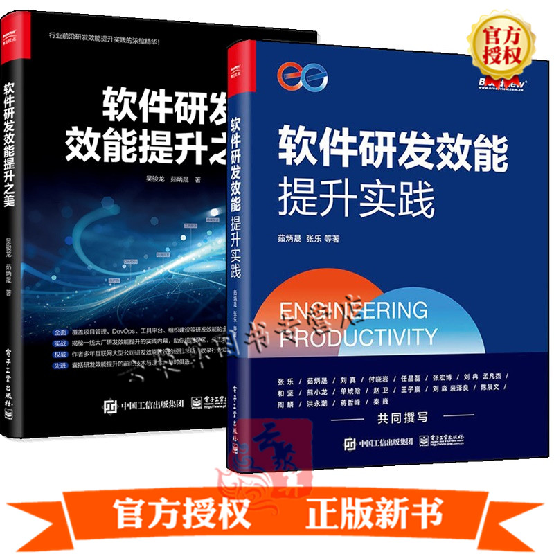 2册 软件研发效能提升实践+软件研发效能提升之美管理实践工程实践组织实践技术度量规模化实践工具落地软件研发改进提升案例书籍