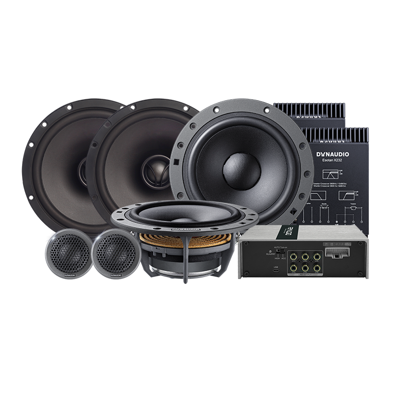丹拿（DYNAUDIO）232汽車音響6.5寸高中低音炮車載全車6/8喇叭DSP功放升級(jí)改裝套裝 11)全車6喇叭+DSP功放