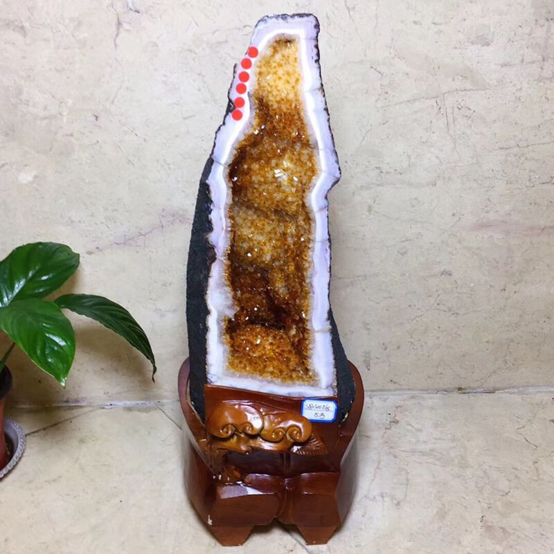 俊辰珠宝 紫黄晶摆件 水晶洞摆件天然紫晶洞原石重15.1公斤