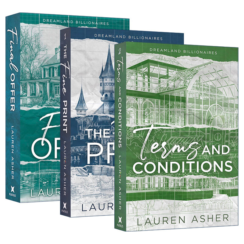英文原版 dreamland billionaires 梦幻世界亿万富翁系列3册 the fine