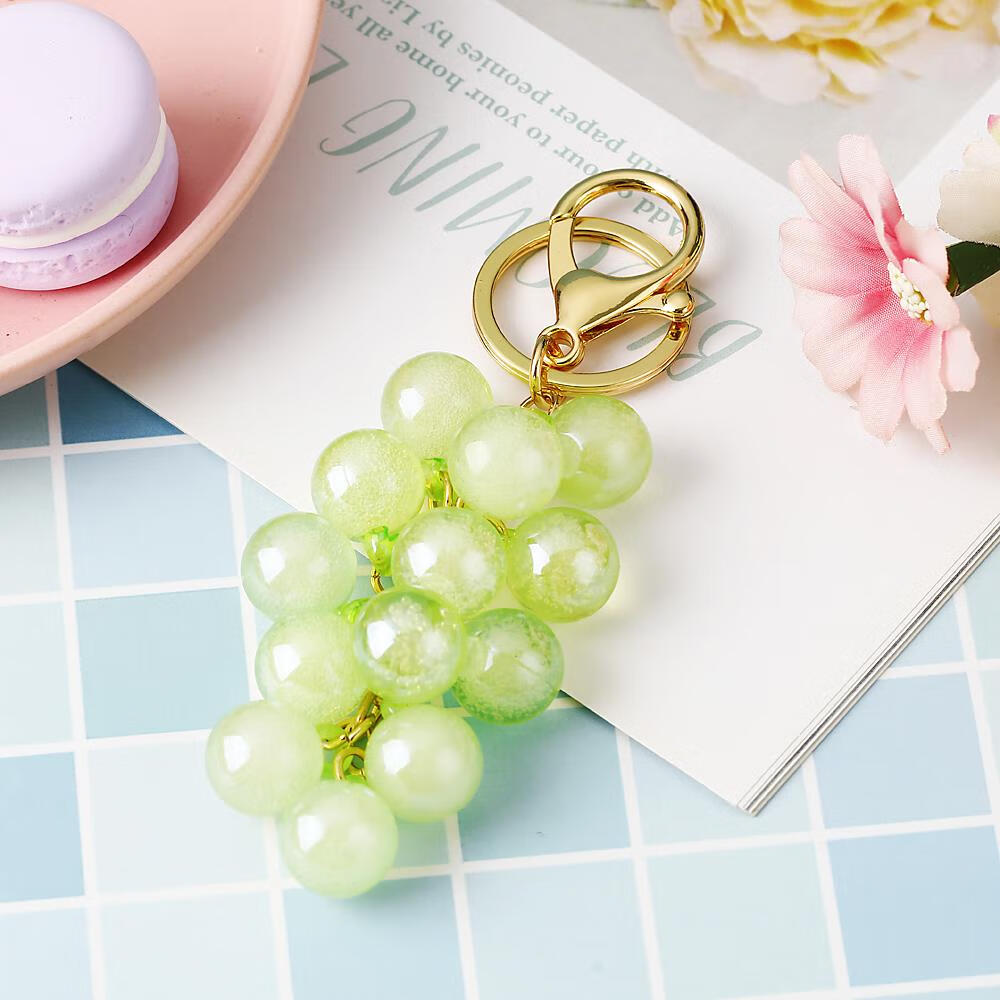 葡萄串挂件 精致果冻葡萄汽车钥匙扣女可爱韩国创意包包挂件钥匙 果冻