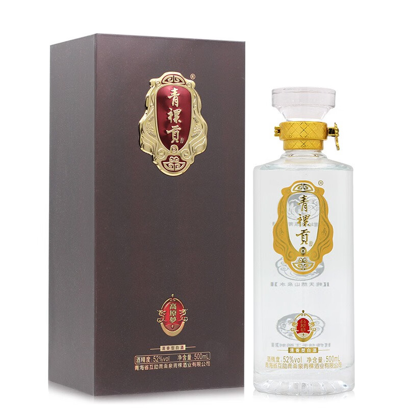 崑崙泉 青海省互助县产昆仑泉青稞贡酒高原梦 52%vol 500ml 1瓶