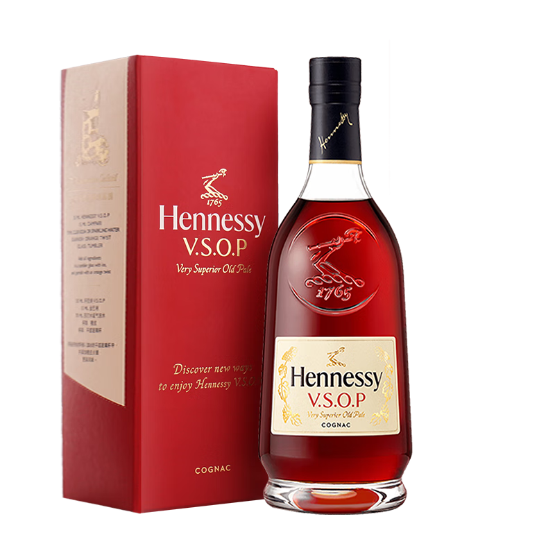plus会员：轩尼诗（Hennessy） VSOP 干邑白兰地 法国进口洋酒 500ml 礼盒 