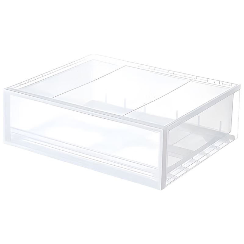 無印良品（MUJI）聚丙烯收納箱 抽屜式 橫寬型 小 半透明