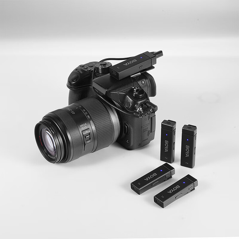 BOYA 博雅麦克风BY-W4迷你2.4GHz四通道无线麦系统多人手机直播带货短视频收录音无线小蜜蜂领夹麦话筒一拖四